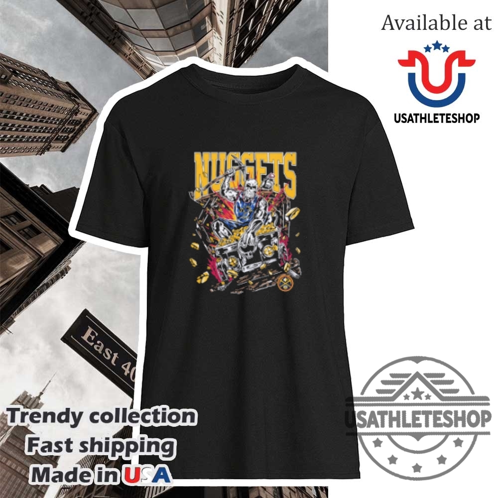 "Top Trending NBA and MLB Graphic Tees: Ultimate Must-Have Collection" 12 Denver Nuggets Warren Lotas Skeleton Tee Gold Fury Nba Graphic Tshirt