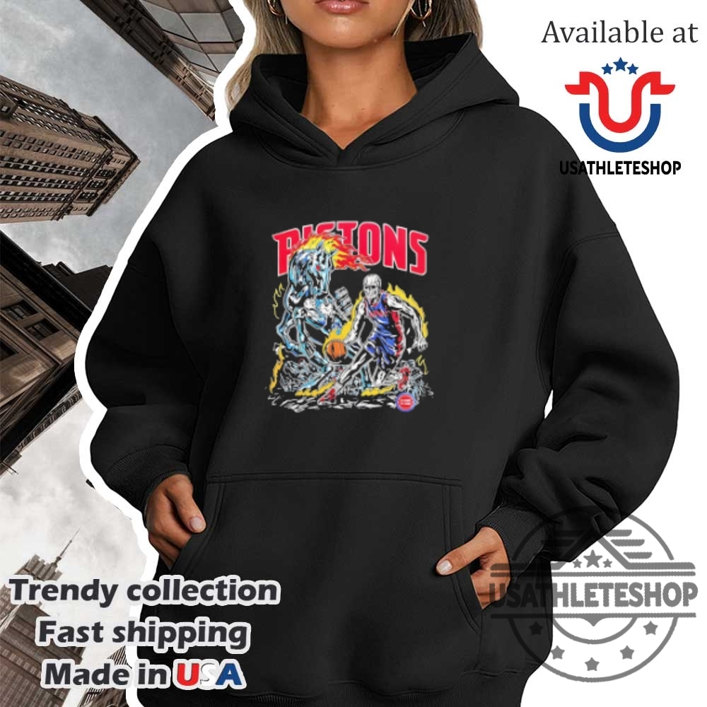 Detroit Pistons Warren Lotas Skeleton Tee Horsepower Nba Graphic Shirt 4 Detroit Pistons Warren Lotas Skeleton Tee – Horsepower NBA Graphic Shirt