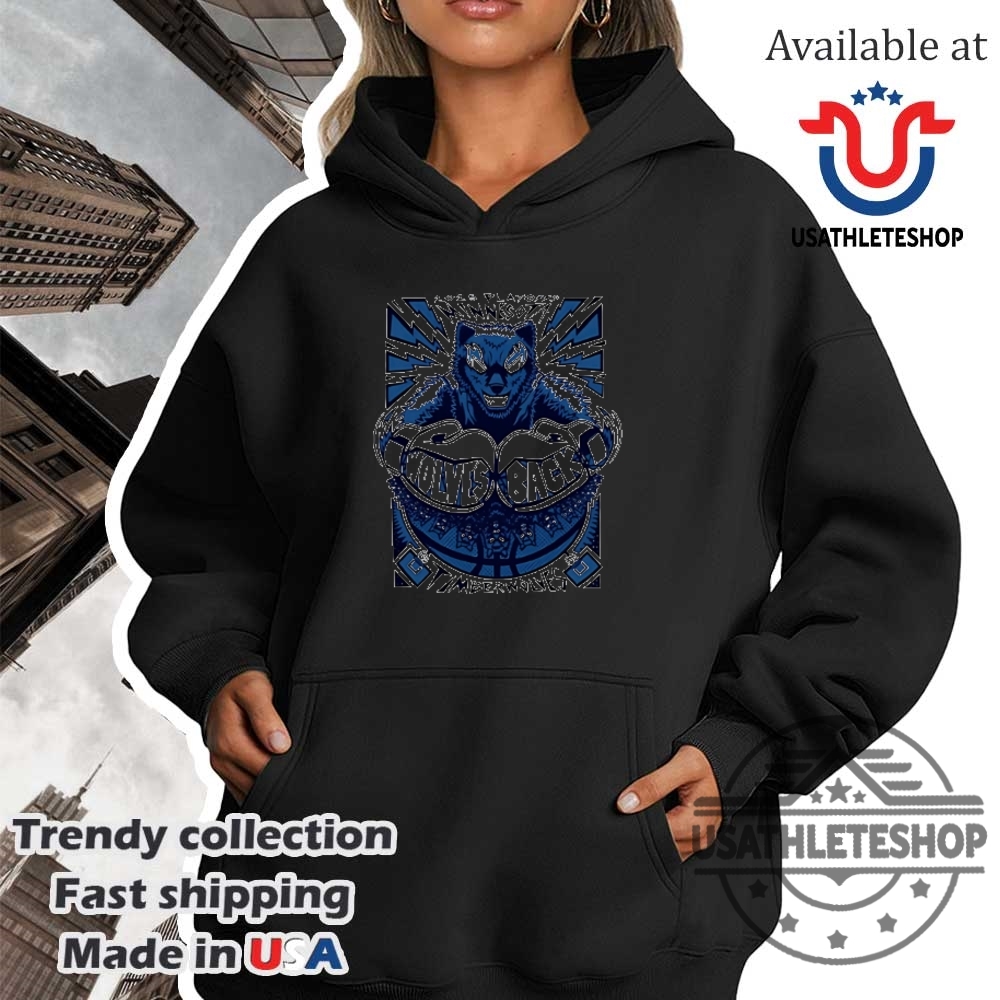 Minnesota Timberwolves 2025 Playoffs Wolves Back Boxing Mascot Tshirt 4 Minnesota Timberwolves 2025 Playoffs “Wolves Back” Boxing Mascot T-Shirt