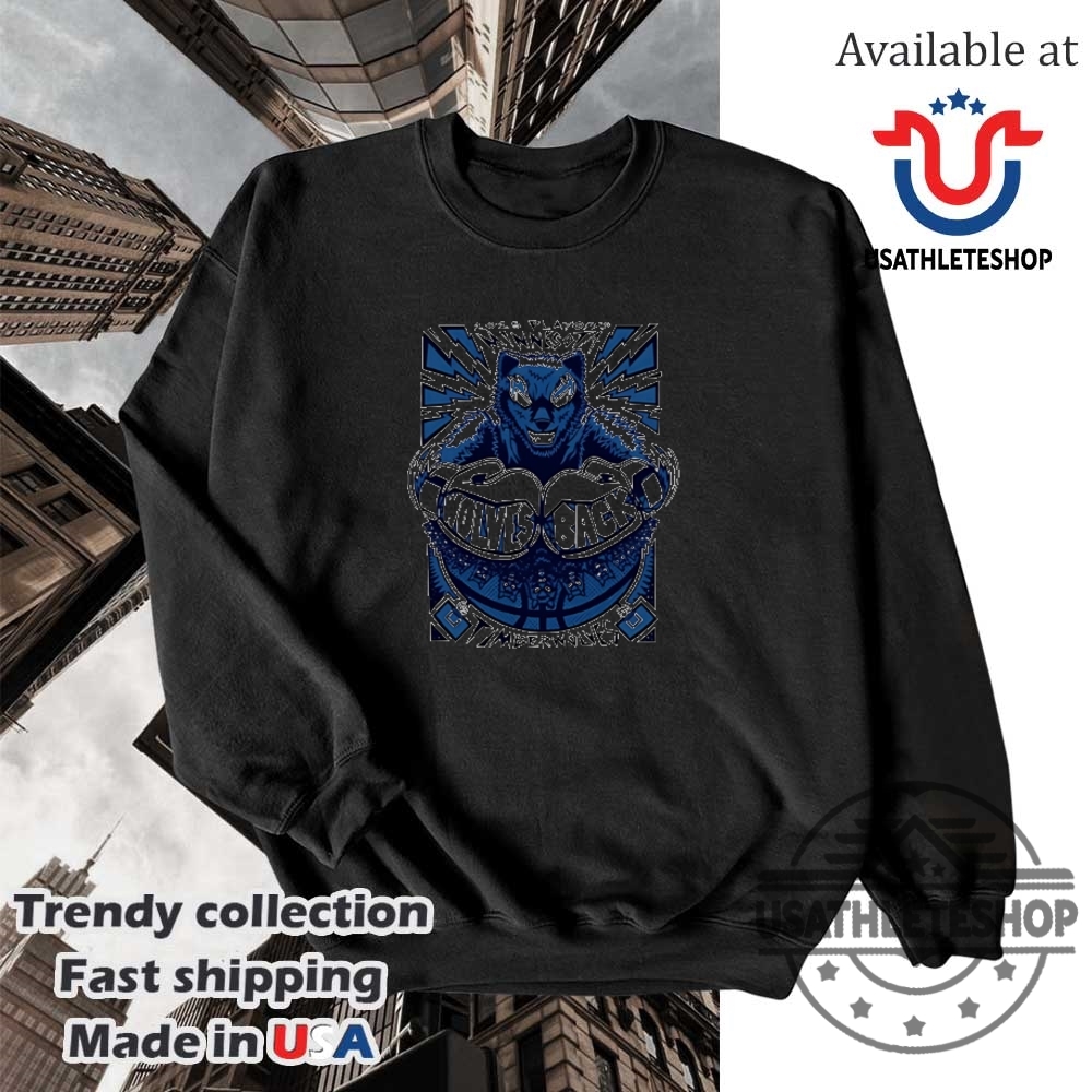 Minnesota Timberwolves 2025 Playoffs Wolves Back Boxing Mascot Tshirt 5 Minnesota Timberwolves 2025 Playoffs “Wolves Back” Boxing Mascot T-Shirt