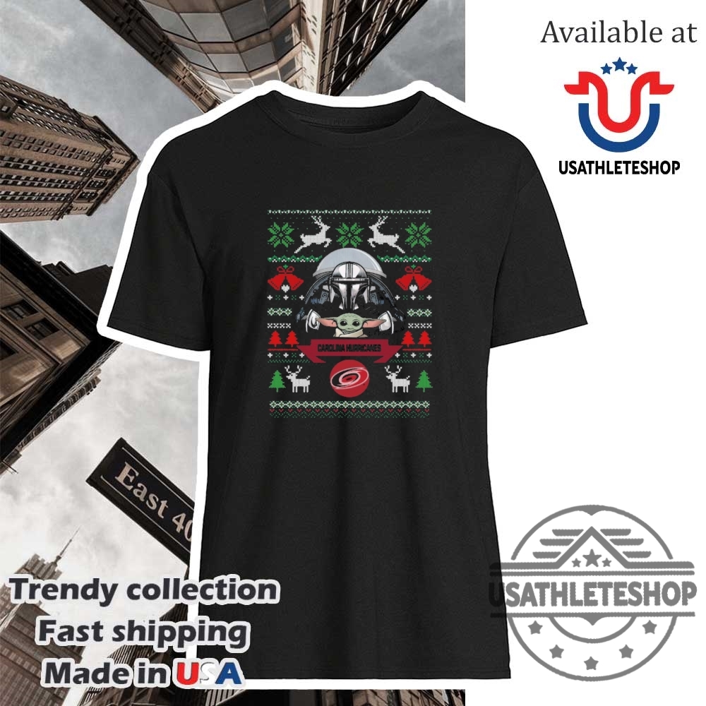 "Top 2025 Carolina Hurricanes and Capitals Stanley Cup T-shirts" 9 Carolina Hurricanes Star Wars Christmas Tshirt Baby Yoda Darth Vader Holiday Hockey Mashup