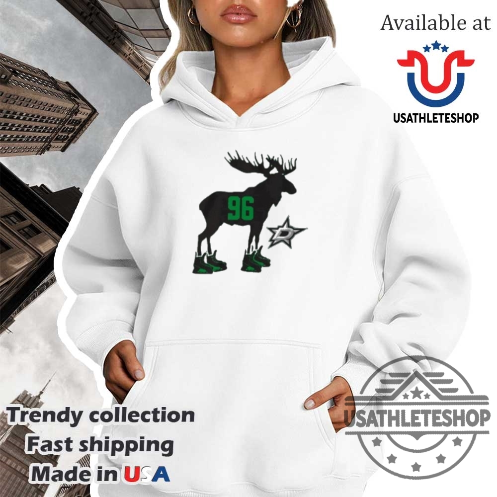 Dallas Stars Mikko Rantanen Moose Tshirt Nhl Player Nickname Fan Tee 4 Dallas Stars Mikko Rantanen Moose T-Shirt – NHL Player Nickname Fan Tee