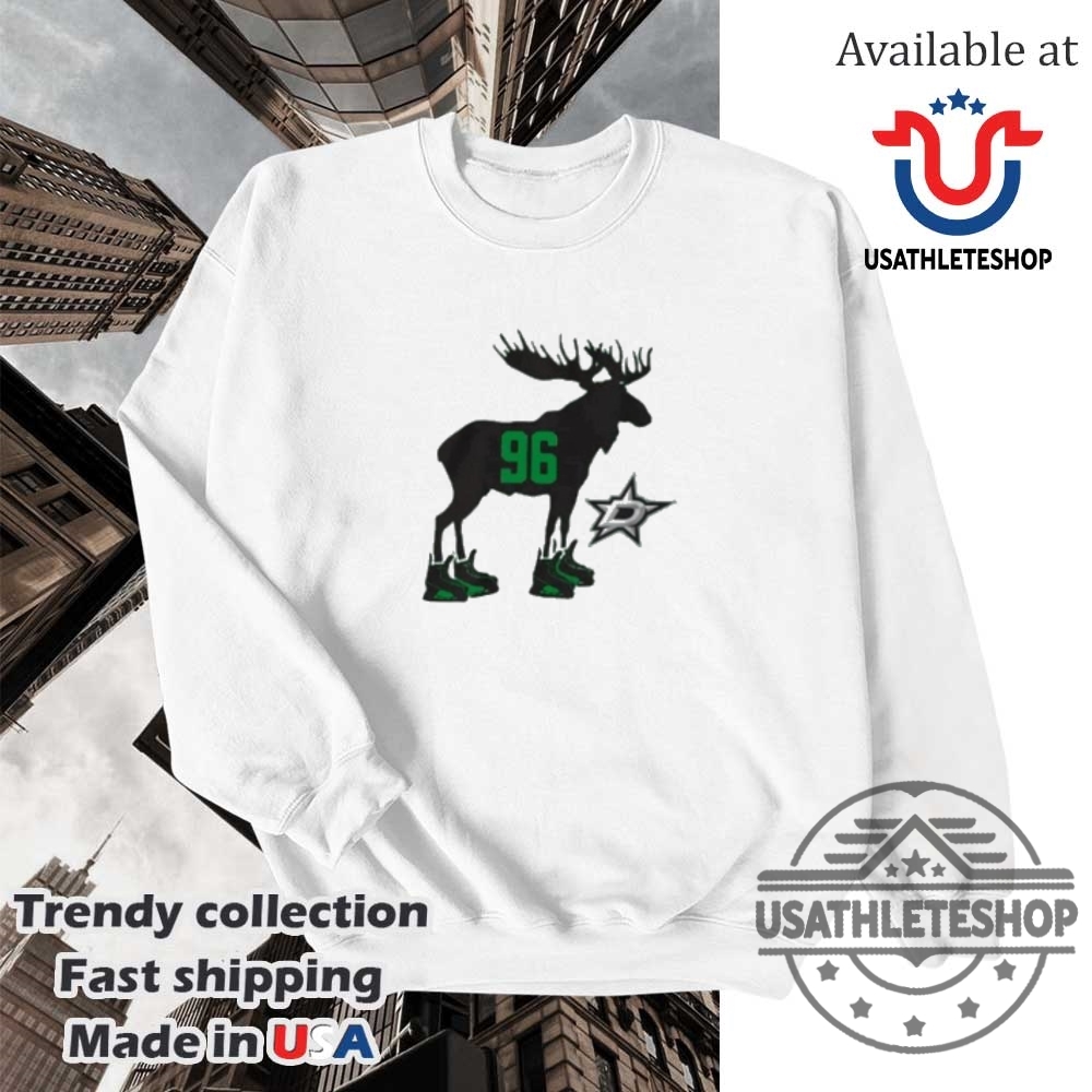 Dallas Stars Mikko Rantanen Moose Tshirt Nhl Player Nickname Fan Tee 5 Dallas Stars Mikko Rantanen Moose T-Shirt – NHL Player Nickname Fan Tee