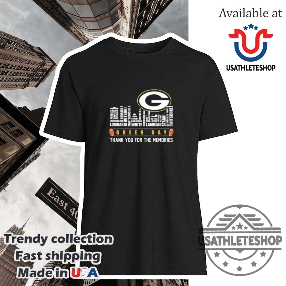 "Top 2025 Carolina Hurricanes and Capitals Stanley Cup T-shirts" 15 Green Bay Packers Thank You For The Memories Tshirt Nfl Skyline Commemorative Tee