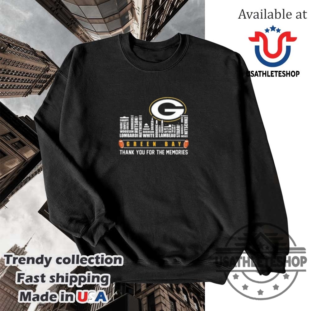 Green Bay Packers Thank You For The Memories Tshirt Nfl Skyline Commemorative Tee 5 Green Bay Packers Thank You For The Memories T-Shirt – NFL Skyline Commemorative Tee