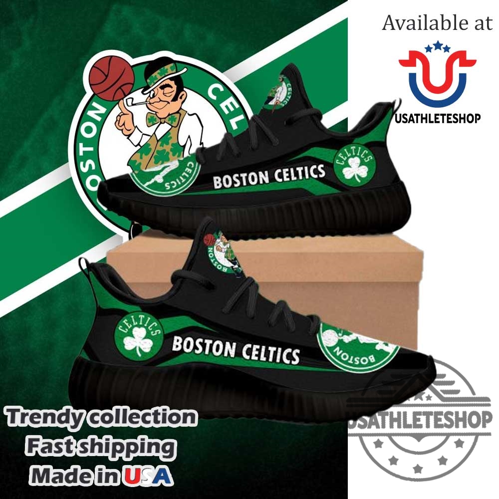 Nba Boston Celtics Black Green Yeezy Boost Sneakers Black Sole 3 NBA Boston Celtics Black Green Yeezy Boost Sneakers Black Sole
