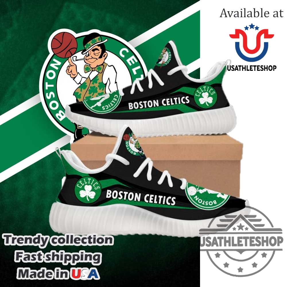 "Top NBA Team Yeezy Boost Sneakers: Celtics and Knicks Styles" 4 Nba Boston Celtics Black Green Yeezy Boost Sneakers White Sole