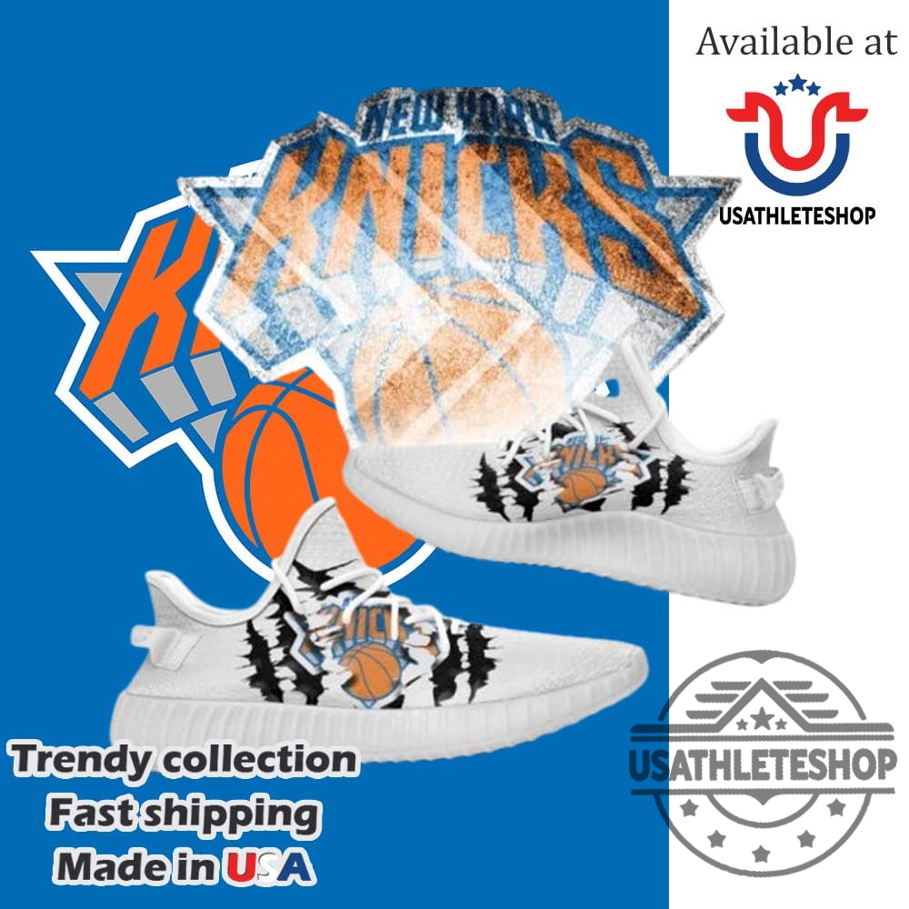 "Top NBA Team Yeezy Boost Sneakers: Celtics and Knicks Styles" 6 Nba New York Knicks White Scratch Yeezy Boost Sneakers White Sole