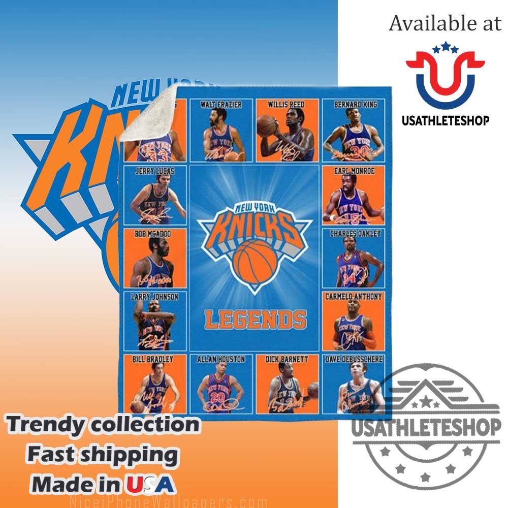 "Top NBA Team Yeezy Boost Sneakers: Celtics and Knicks Styles" 7 New York Knicks Legends Nba Team Fleece Blanket Quilt