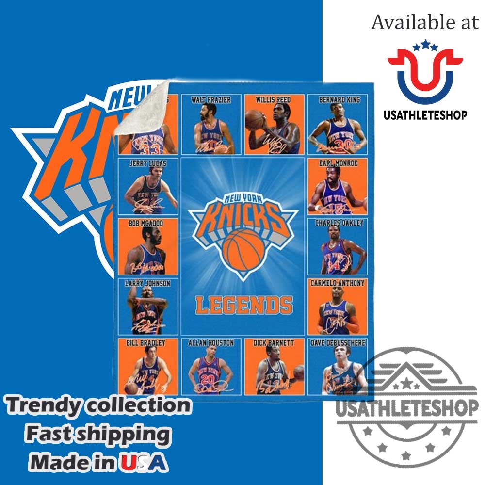 New York Knicks Legends Nba Team Fleece Blanket Quilt 4 New York Knicks Legends NBA Team Fleece Blanket Quilt