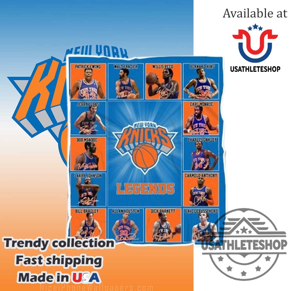 New York Knicks Legends Nba Team Fleece Blanket Quilt 5 New York Knicks Legends NBA Team Fleece Blanket Quilt