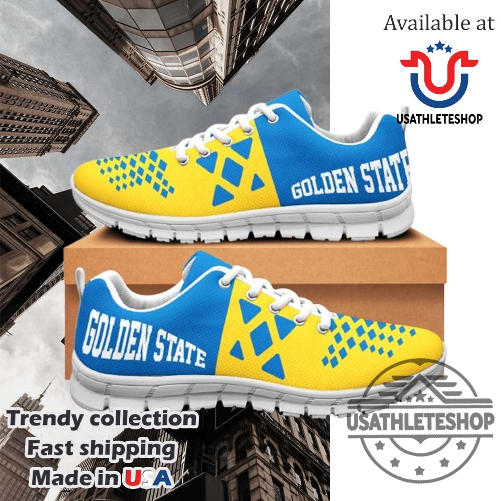 Nba Golden State Warriors Gold Blue Sneakers For Fans Running Shoes White Sole 3 NBA Golden State Warriors Gold Blue Sneakers For Fans Running Shoes White Sole