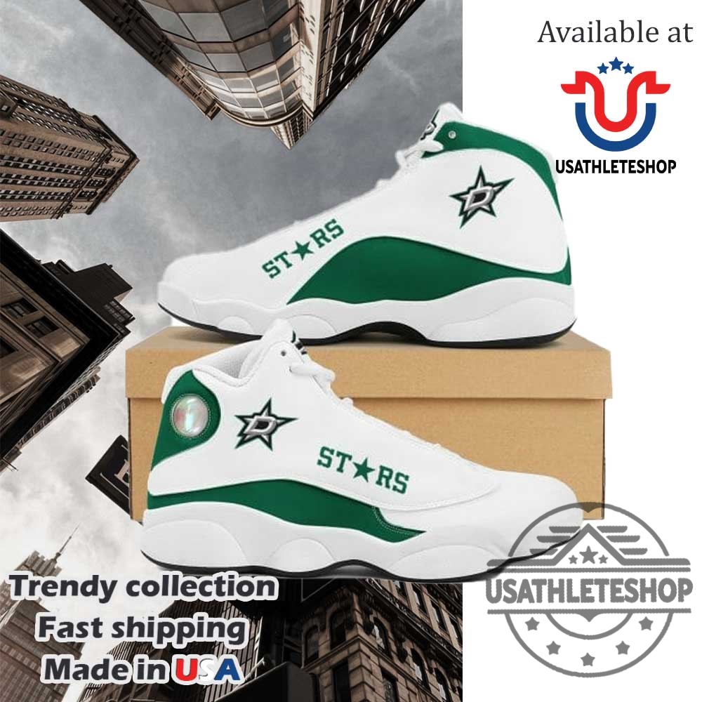 Dallas Stars Air Jordan 13 Style Sneakers Custom Nhl Fan Shoes For Men And Women 3 Dallas Stars Air Jordan 13 Style Sneakers – Custom NHL Fan Shoes for Men and Women