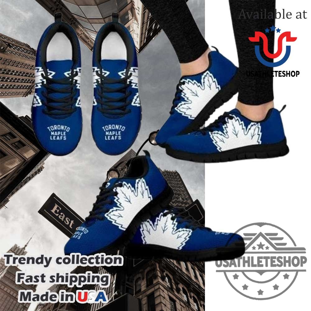 Nhl Toronto Maple Leafs Running Shoes Black Sole 3 NHL Toronto Maple Leafs Running Shoes Black Sole