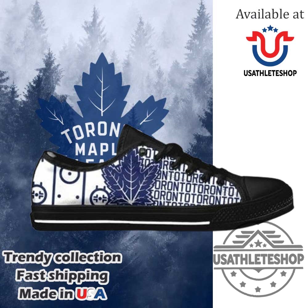 "Top NHL Fan Shoes for Oilers and Golden Knights Enthusiasts" 14 Toronto Maple Leafs Classic Low Top Sneakers Black Sole Custom Nhl Hockey Fan Shoes