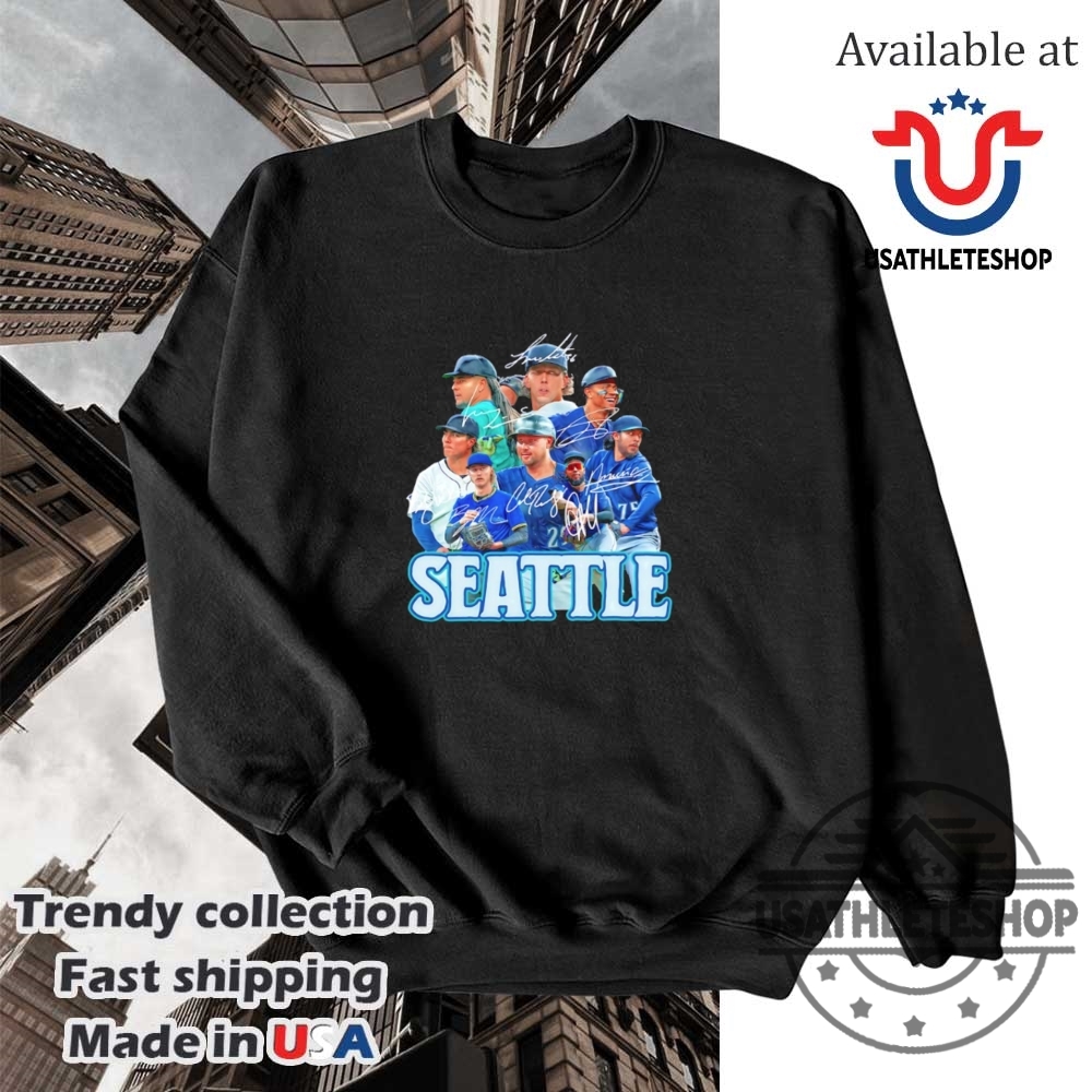 Seattle Mariners Signatures Shirt Mlb Baseball Team Autograph Tee 5 Seattle Mariners Signatures Shirt – MLB Baseball Team Autograph Tee
