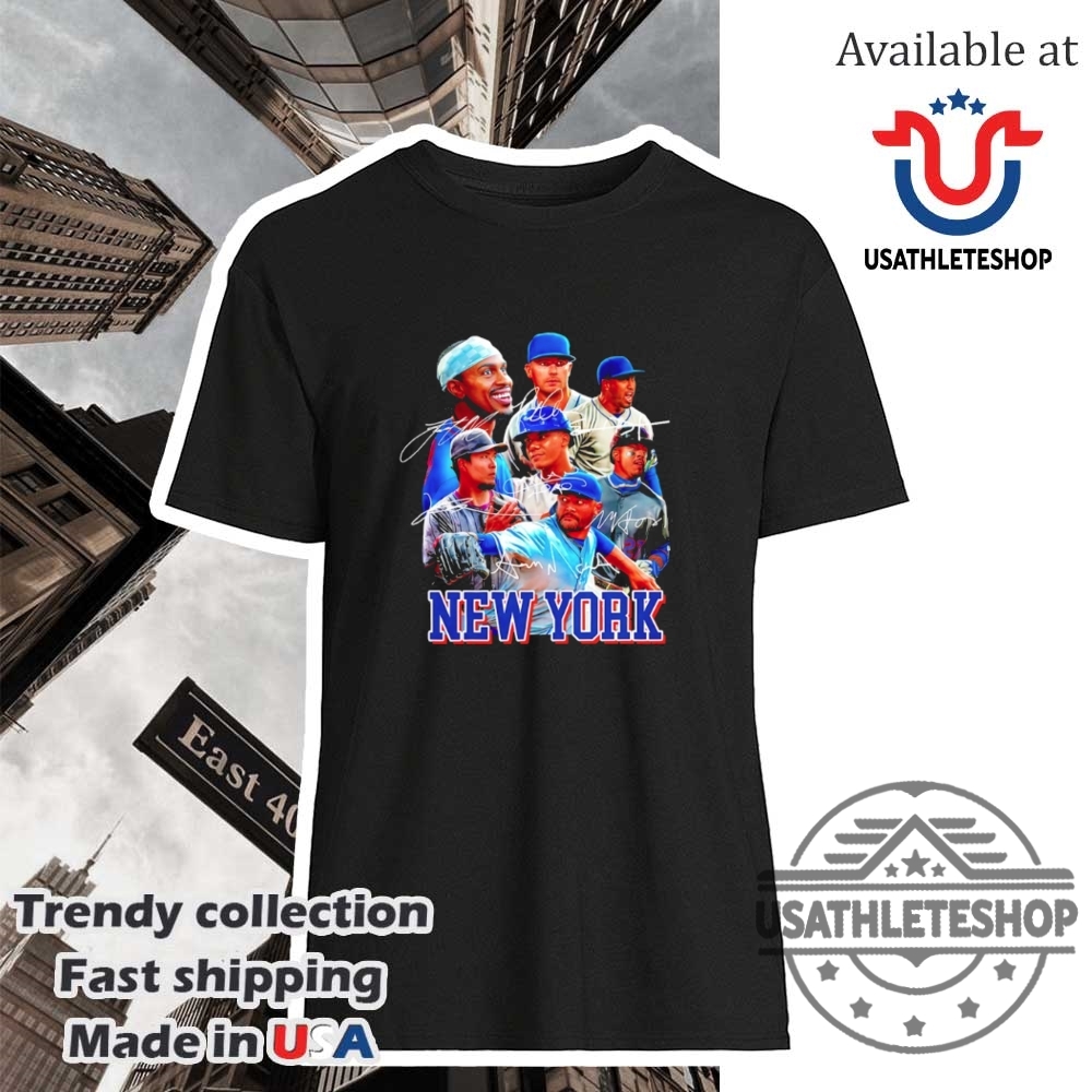 "Top Trendy Sports Fan Shirts for NFL, NHL, and MLB 2025" 18 New York Mets Signatures Shirt Mlb Baseball Team Autograph Tshirt