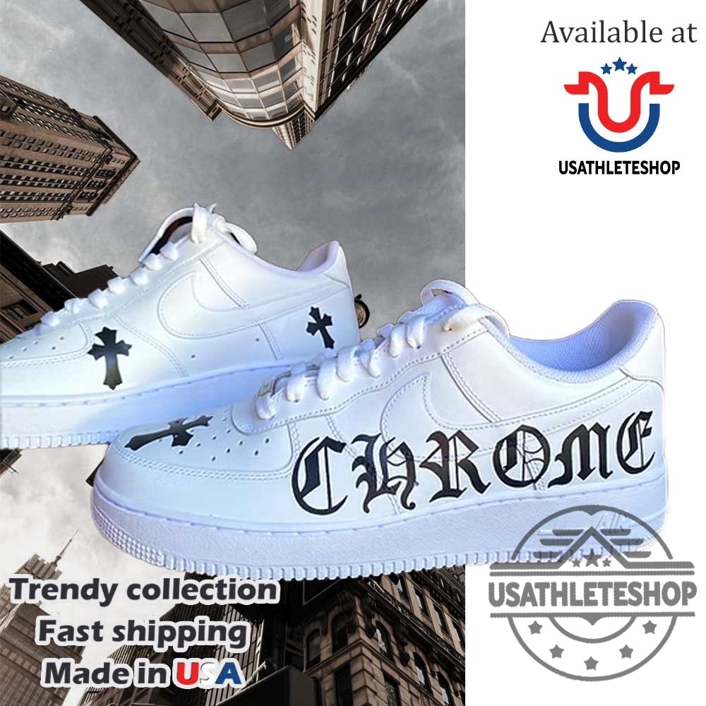 Chrome Hearts Inspired Air Force 1 Shoes Gothic Cross Streetwear Sneakers 3 Chrome Hearts Inspired Air Force 1 Shoes – Gothic Cross Streetwear Sneakers
