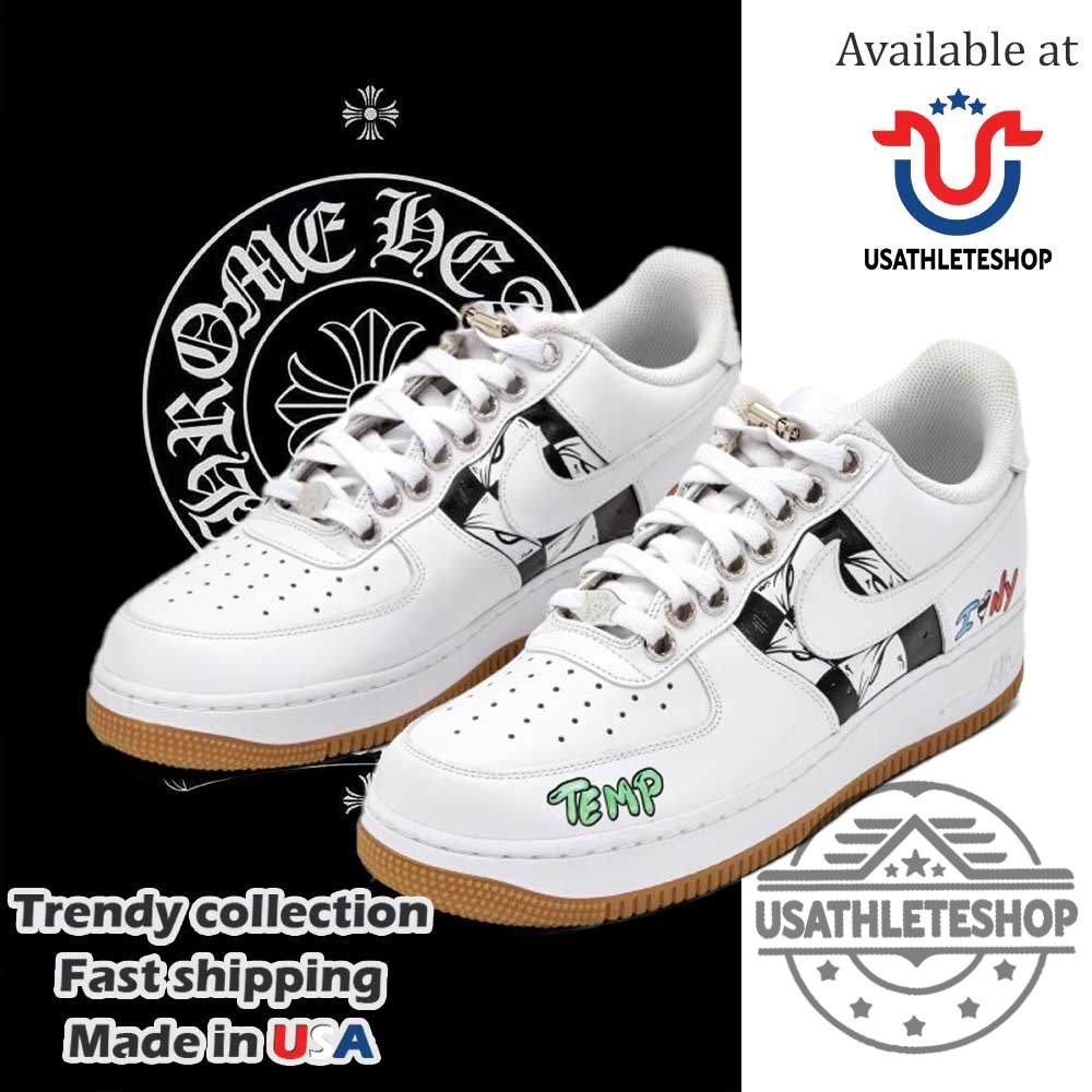 "Stylish Chrome Hearts Inspired Air Force 1 Sneakers for Streetwear Lovers" 4 Nike Air Force 1 Low Chrome Hearts Shoes