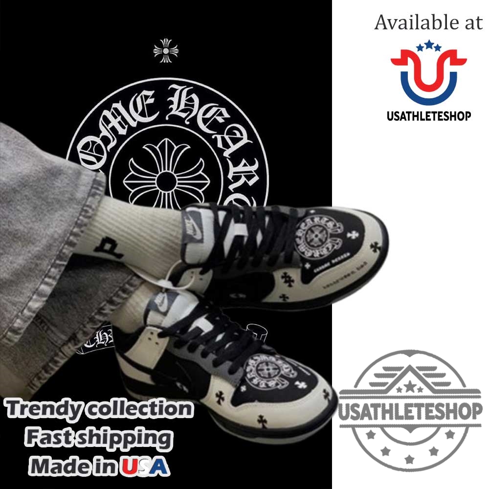 Chrome Hearts Air Force 1 Black White Sneakers Gothic Cross Streetwear Shoes 7 Chrome Hearts Air Force 1 Black White Sneakers – Gothic Cross Streetwear Shoes