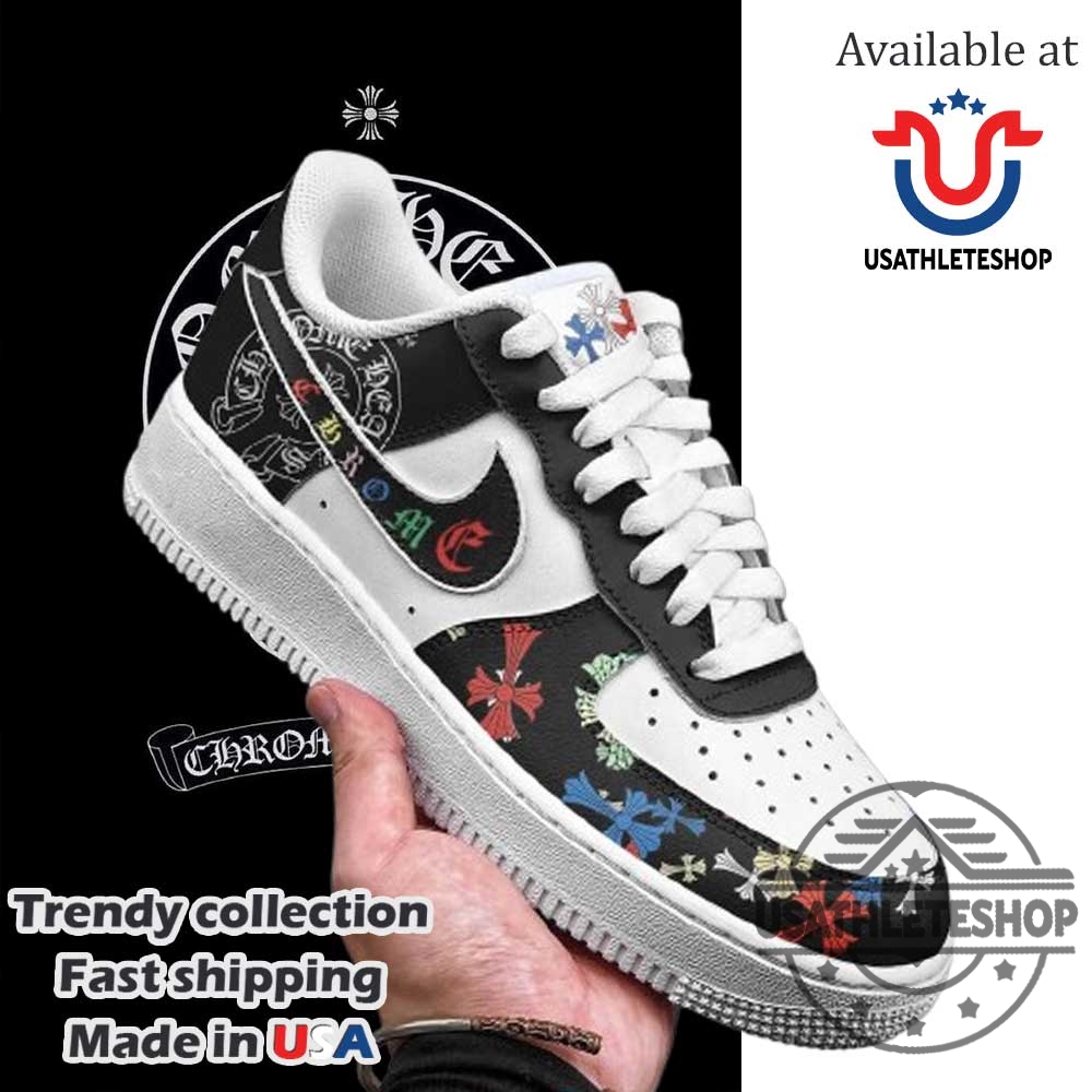 "Stylish Chrome Hearts Inspired Air Force 1 Sneakers for Streetwear Lovers" 6 Chrome Hearts Multicolor Cross X Air Force 1 Sneaker