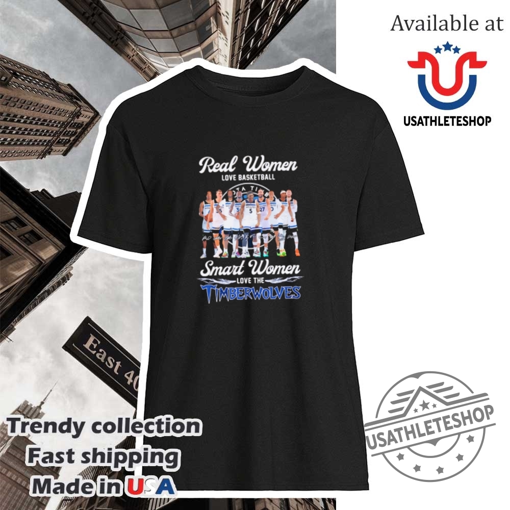 "Top 2025 Fan Tees: NBA, NFL, WWE, and More Apparel" 2 Real Women Love Basketball Smart Women Love The Timberwolves Signature Shirt