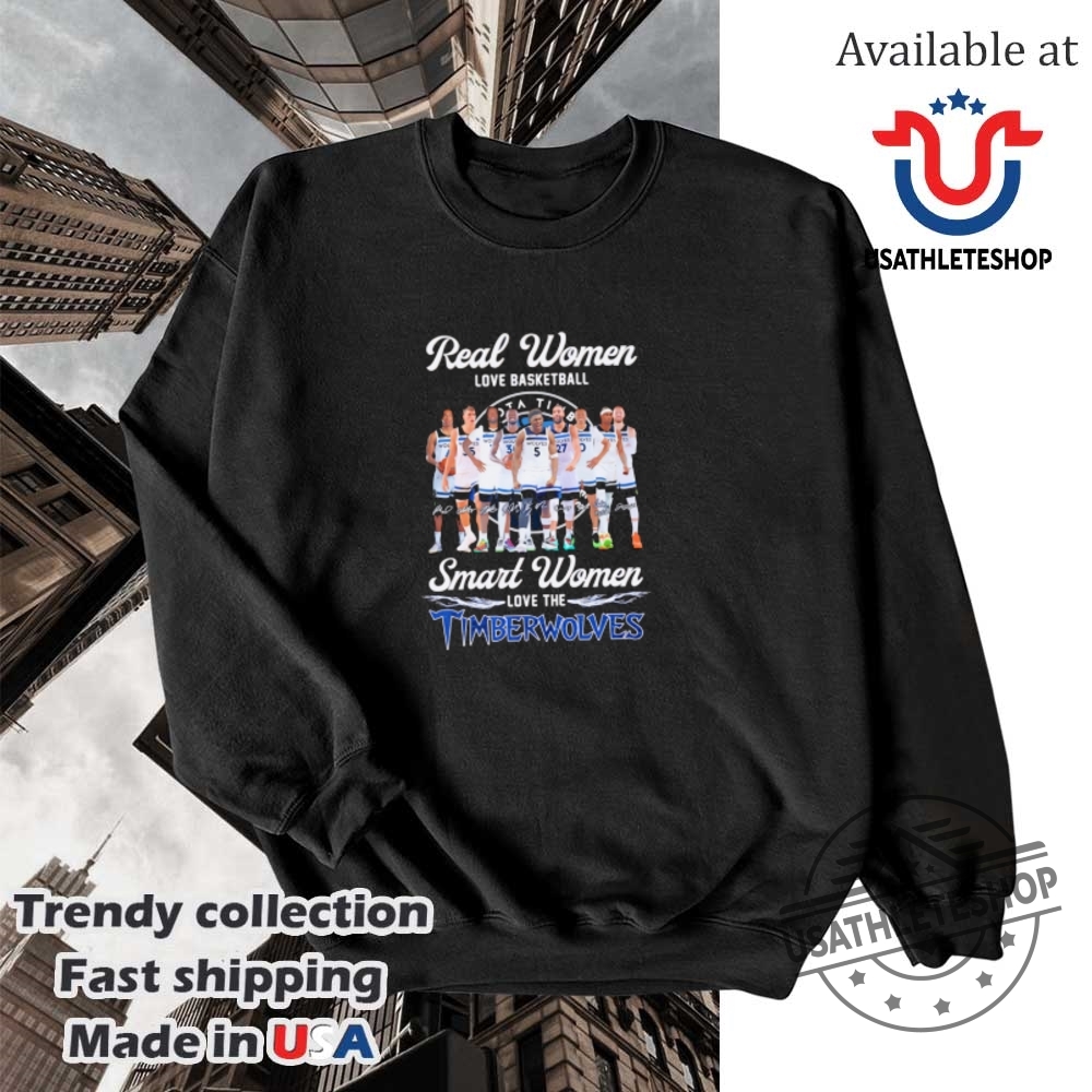 Real Women Love Basketball Smart Women Love The Timberwolves Signature Shirt 5 Real women love basketball smart women love the Timberwolves signature shirt