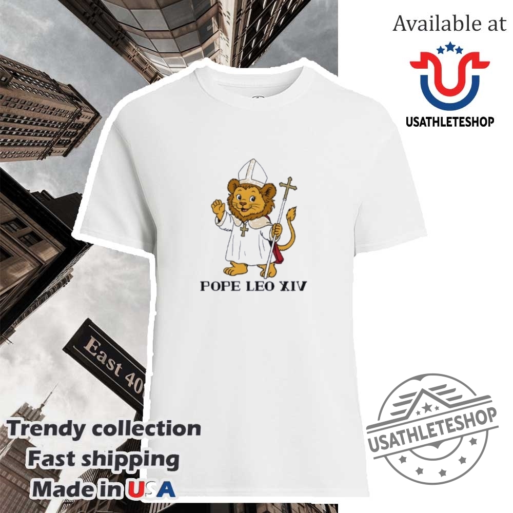 "Top 2025 Fan Tees: NBA, NFL, WWE, and More Apparel" 16 Pope Leo Xiv Lion Shirt Catholic Faith Strength Tee