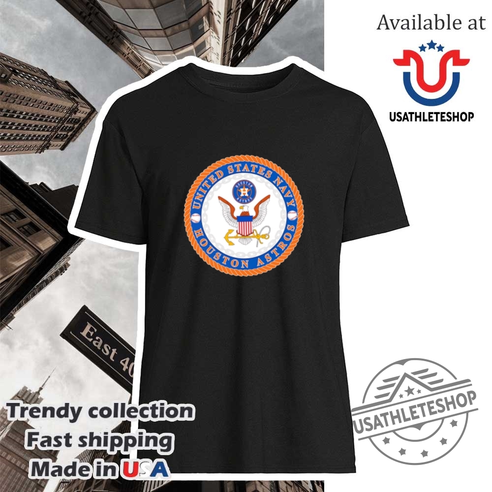 "Top 2025 Fan Tees: NBA, NFL, WWE, and More Apparel" 29 United States Navy Houston Astros Patriotic Baseball Tshirt