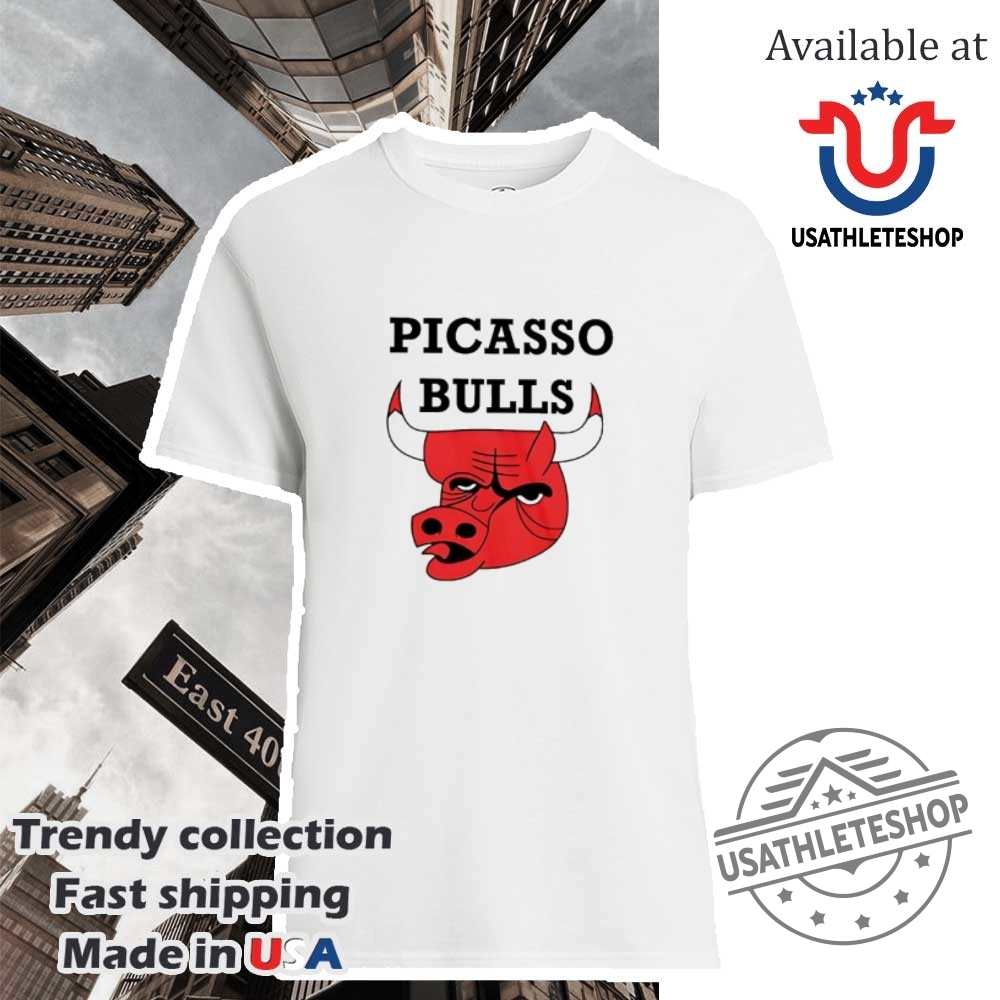"Top 2025 Fan Tees: NBA, NFL, WWE, and More Apparel" 30 Picasso Bulls Logo Parody Meme Tshirt Abstract Art Style