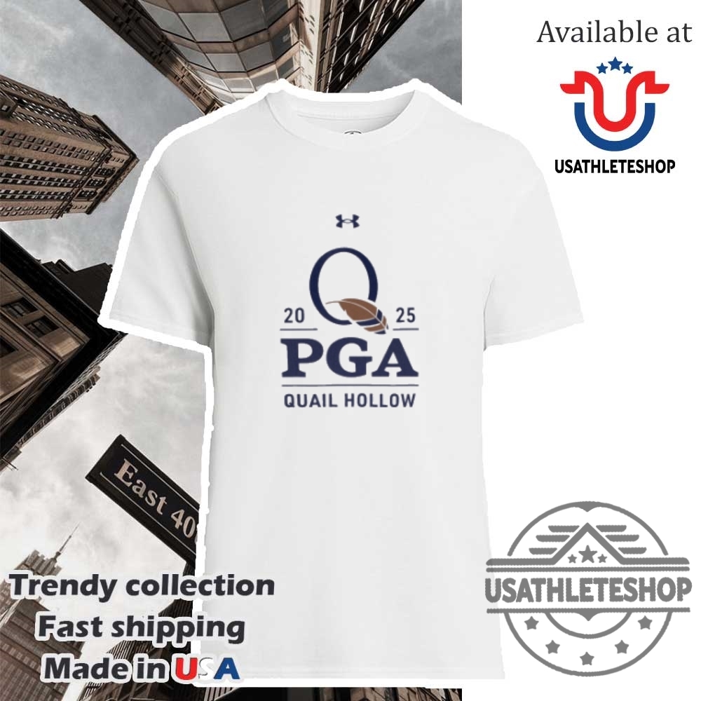 "Top 2025 PGA Championship Quail Hollow T-Shirts for Golf Fans" 4 Under Armour 2025 Pga Championship Tshirt Quail Hollow Logo Golf Tee