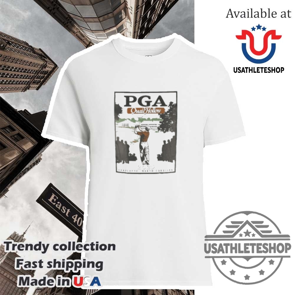 2025 Pga Championship Golf Tshirt Quail Hollow Charlotte Nc Edition