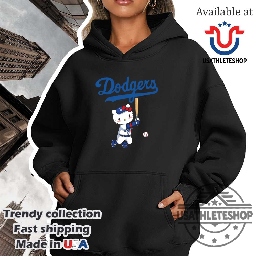 Dodgers Hello Kitty Tshirt Cute Baseball Fan Graphic Tee 4 Dodgers Hello Kitty T-Shirt – Cute Baseball Fan Graphic Tee