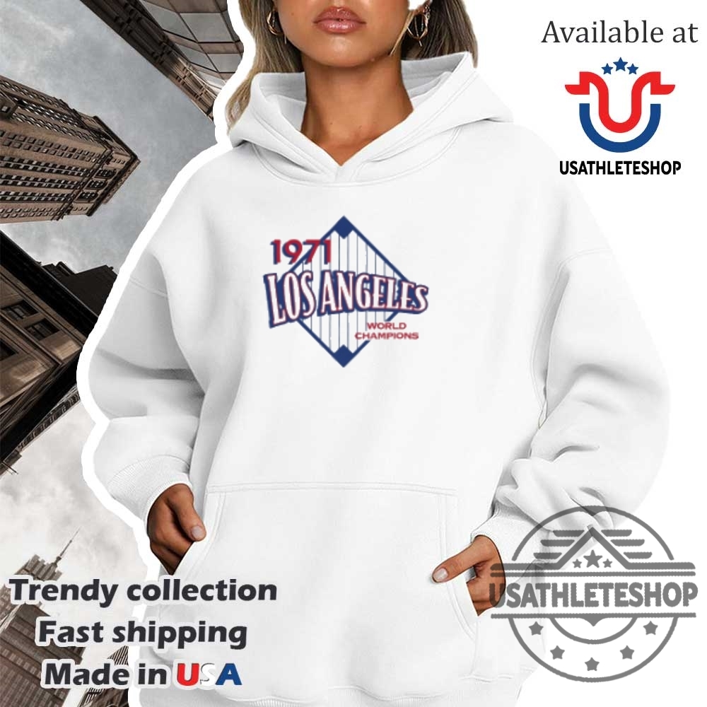 Los Angeles Dodgers World Champions 1971 Tshirt Classic Throwback Tee 4 Los Angeles Dodgers World Champions 1971 T-Shirt – Classic Throwback Tee