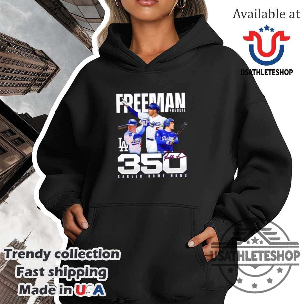 Freddie Freeman 350 Career Home Runs Tshirt Dodgers Milestone Tee 4 Freddie Freeman 350 Career Home Runs T-Shirt – Dodgers Milestone Tee