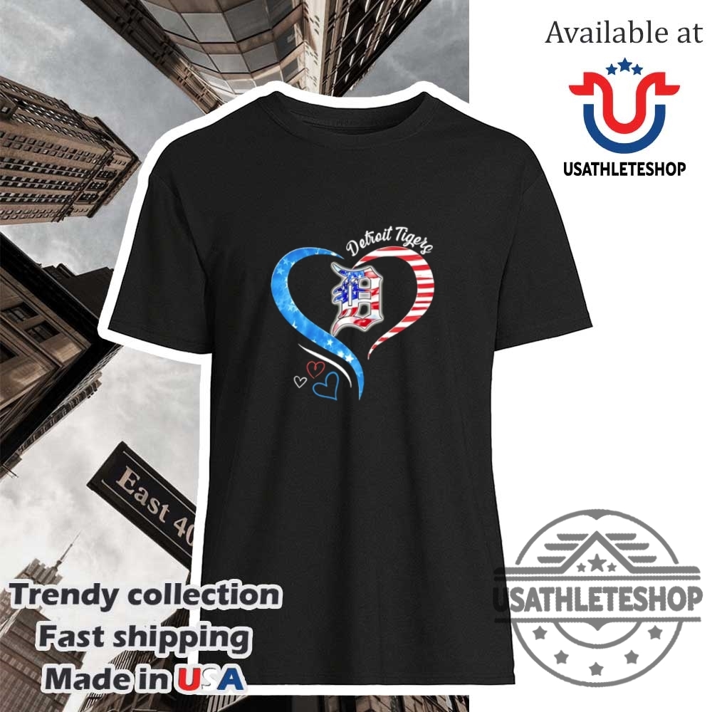 "Top 2025 PGA Championship Quail Hollow T-Shirts for Golf Fans" 37 Detroit Tigers Usa Heart Flag Shirt