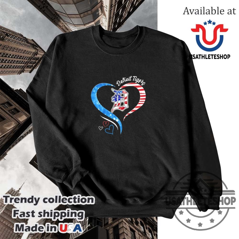 Detroit Tigers Usa Heart Flag Shirt 5 Detroit Tigers USA heart flag shirt