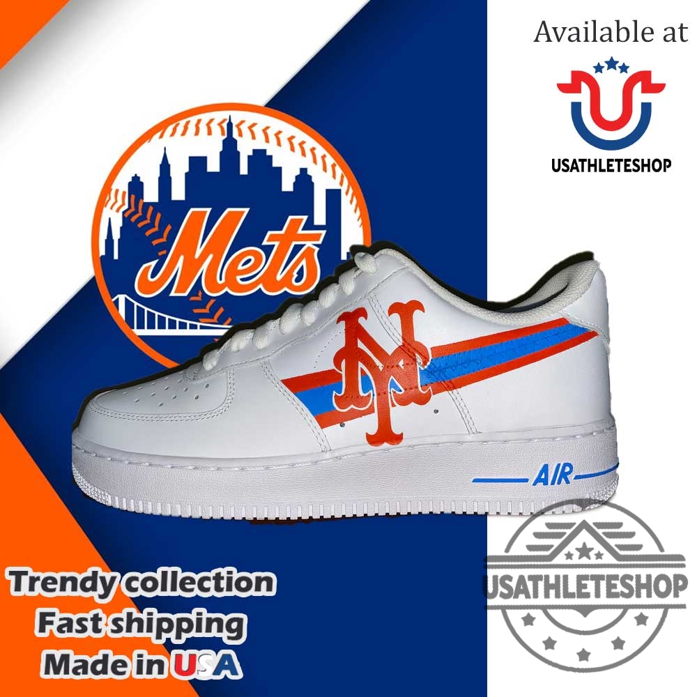Custom New York Mets Air Force 1 Sneakers Mr. Met Mascot Baseball Fan Shoes 6 Custom New York Mets Air Force 1 Sneakers – Mr. Met Mascot Baseball Fan Shoes