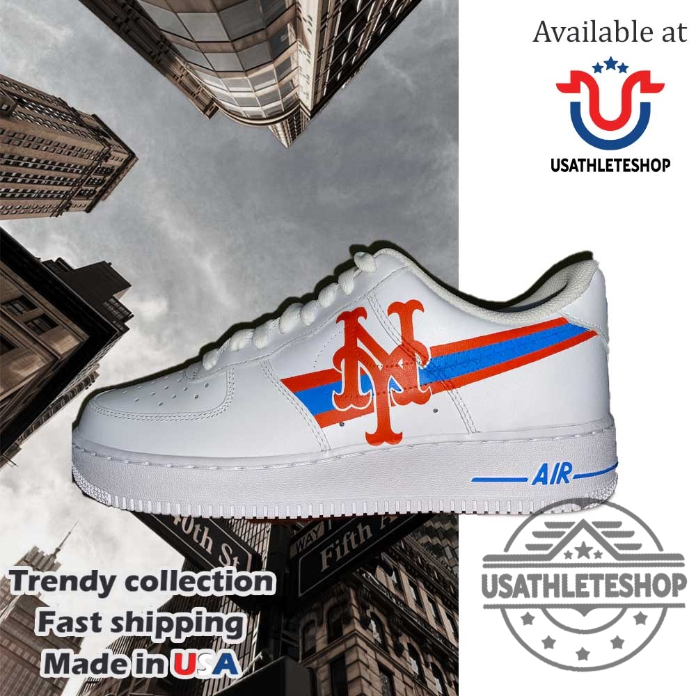Custom New York Mets Air Force 1 Sneakers Mr. Met Mascot Baseball Fan Shoes 7 Custom New York Mets Air Force 1 Sneakers – Mr. Met Mascot Baseball Fan Shoes