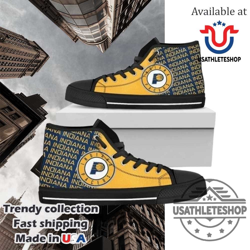 Indiana Pacers High Top Sneakers Black Sole Custom Okc Basketball Fan Shoes For Men And Women 3 Indiana Pacers High Top Sneakers Black Sole – Custom OKC Basketball Fan Shoes for Men and Women