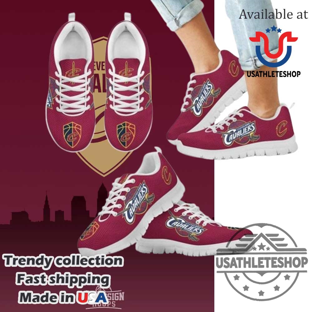 "Shop Oklahoma City Thunder Sneakers: High, Low, Custom Styles Available" 11 Cleveland Cavaliers Running Shoes White Sole Nba Fan Sneakers For Men Women