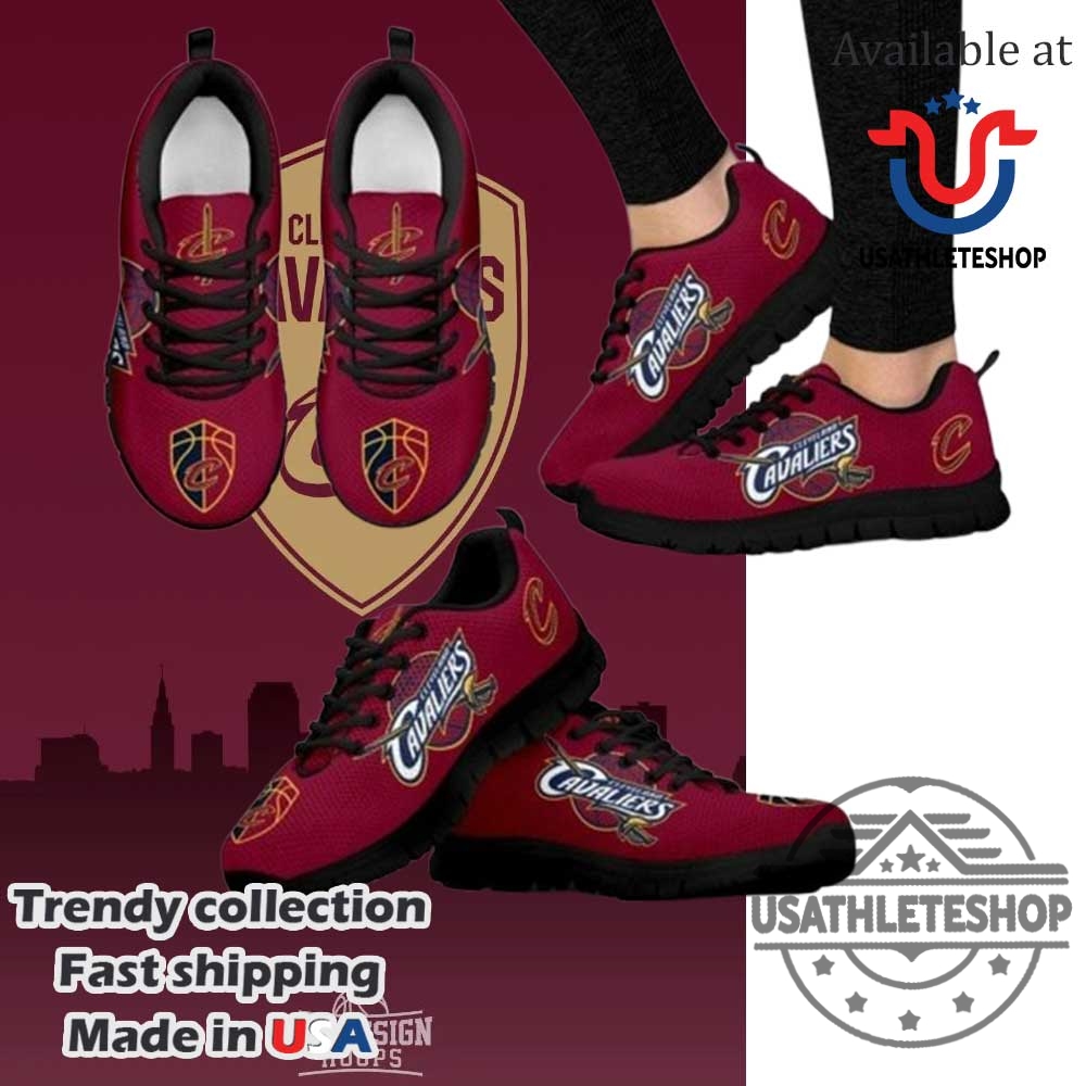 "Shop Oklahoma City Thunder Sneakers: High, Low, Custom Styles Available" 12 Cleveland Cavaliers Running Shoes Black Sole Stylish Nba Athletic Footwear