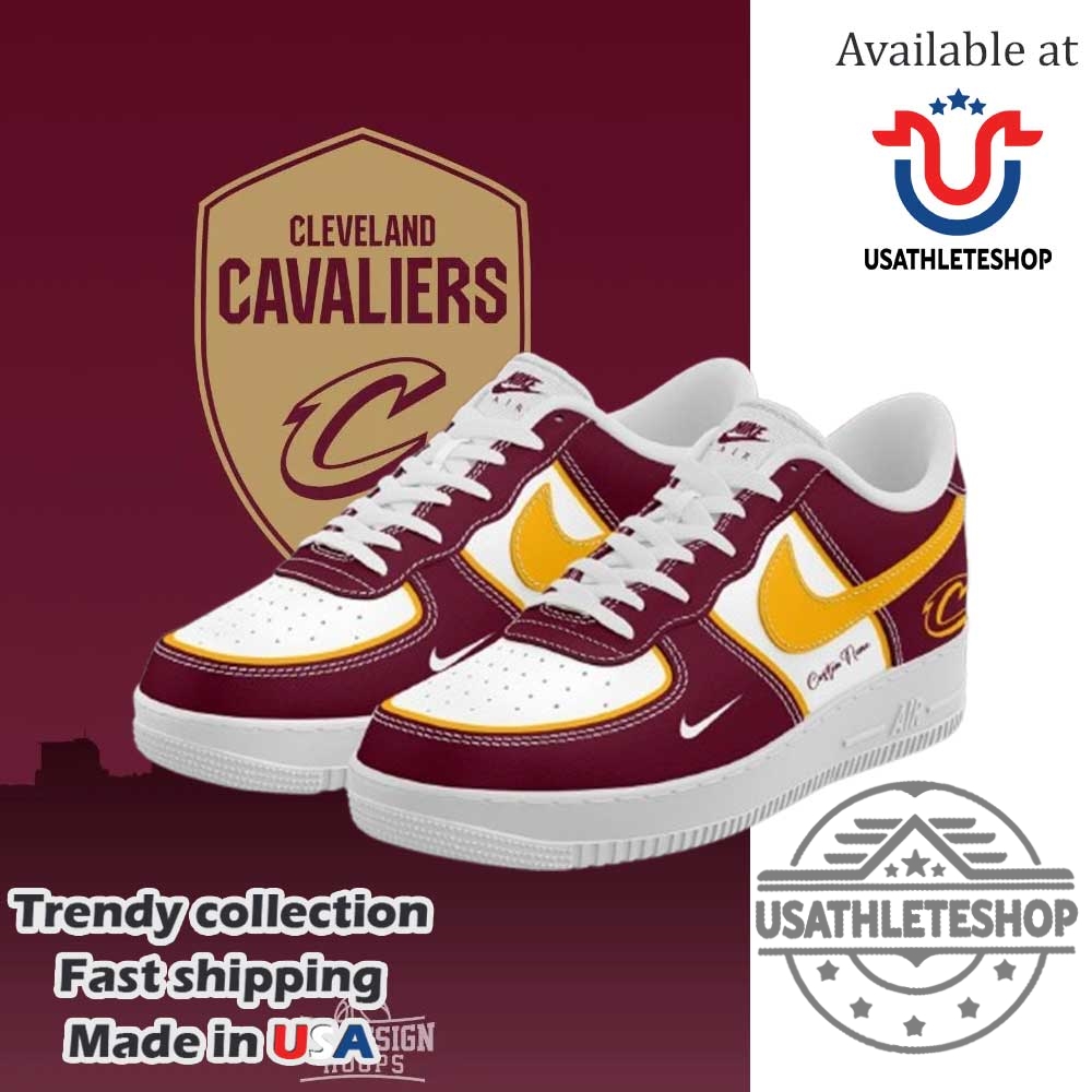 "Shop Oklahoma City Thunder Sneakers: High, Low, Custom Styles Available" 13 Custom Cleveland Cavaliers Air Force 1 Sneakers Personalized Nba Shoes With Your Name