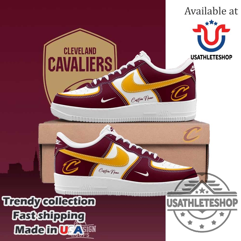 Custom Cleveland Cavaliers Air Force 1 Sneakers Personalized Nba Shoes With Your Name 4 Custom Cleveland Cavaliers Air Force 1 Sneakers – Personalized NBA Shoes with Your Name