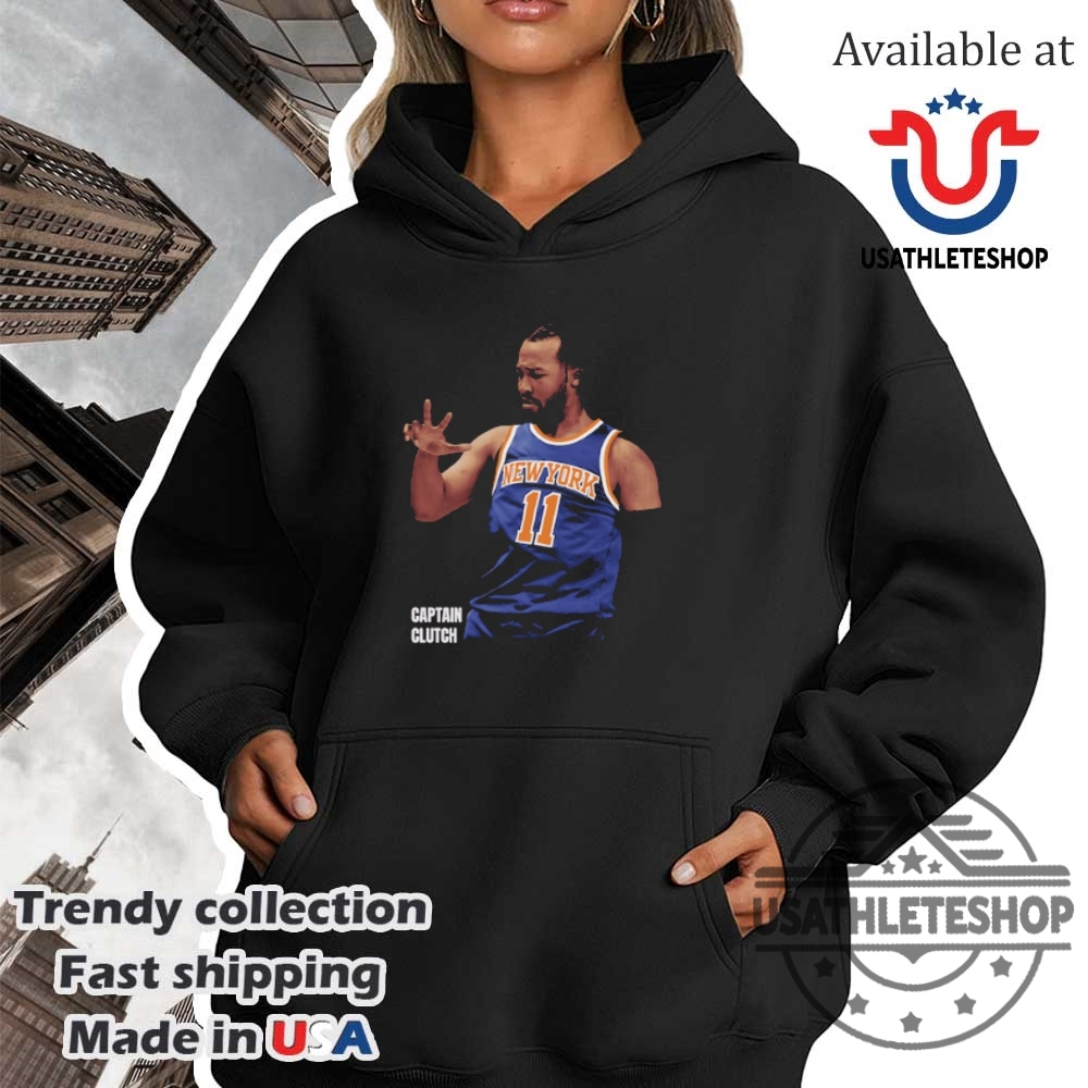 Jalen Brunson New York Knicks Bootleg Captain Clutch Nba Tee 4 Jalen Brunson New York Knicks Bootleg Captain Clutch NBA Tee
