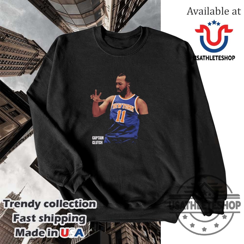Jalen Brunson New York Knicks Bootleg Captain Clutch Nba Tee 5 Jalen Brunson New York Knicks Bootleg Captain Clutch NBA Tee