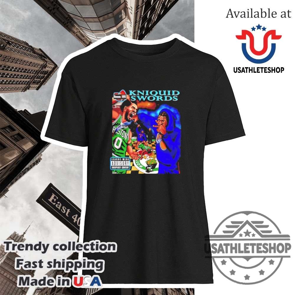 "Top New York T-Shirts: Yankees & Knicks Logo Tees Collection" 16 Liquid Swords Tshirt Knicks Vs Boston Celtics Game Day Tee