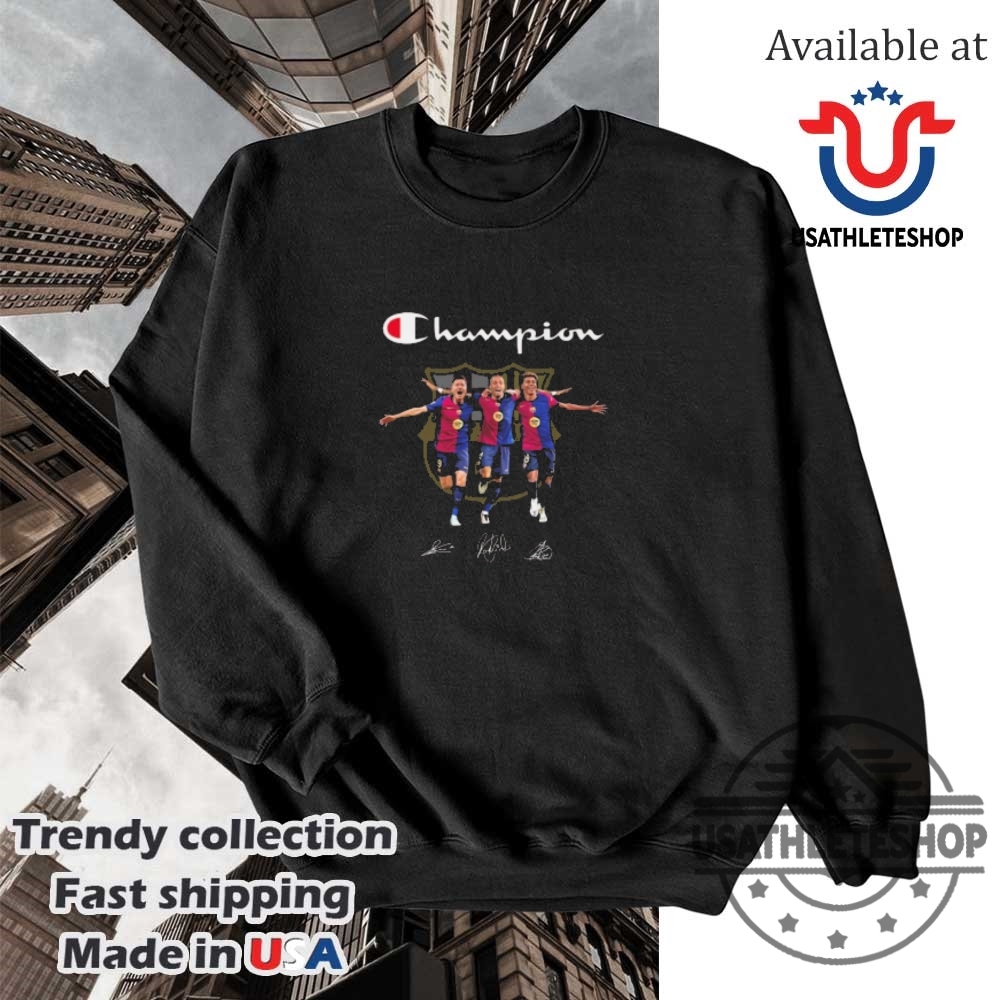 Barcelona Fc Lewandowski Yamal Raphinha Champions Signature Shirt 5 Barcelona FC Lewandowski Yamal Raphinha Champions Signature Shirt