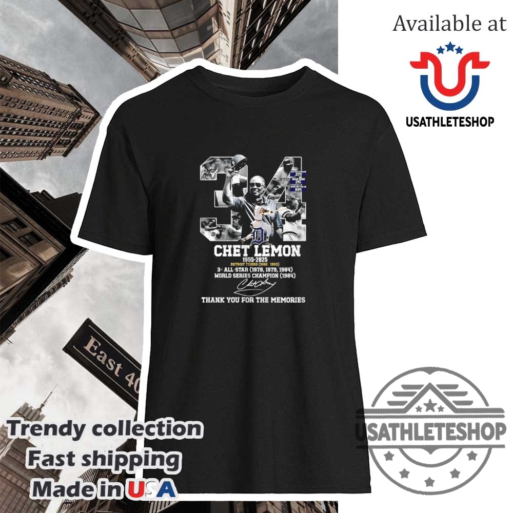 "Top New York T-Shirts: Yankees & Knicks Logo Tees Collection" 26 Chet Lemon 19552025 Signature Shirt Thank You For The Memories