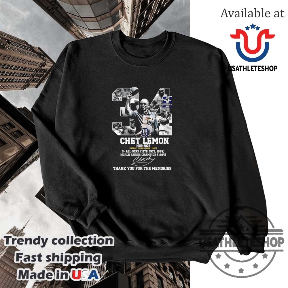 Chet Lemon 19552025 Signature Shirt Thank You For The Memories 5 Chet Lemon 1955–2025 Signature Shirt – Thank You for the Memories